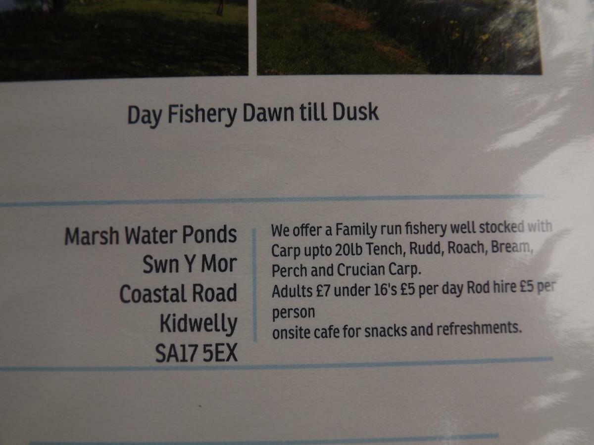 Marsh Water Ponds Fishery Villa Kidwelly Exterior photo
